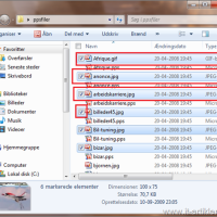Markere flere filer af gangen i Windows 7