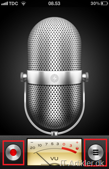 Optag samtale med diktafon via din iPhone