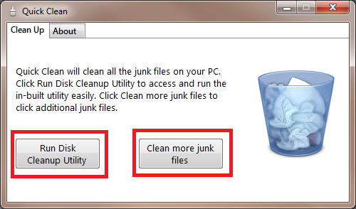 Oprydning af junk filer i windows 7